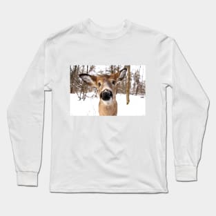Nosey - White-tailed Deer Long Sleeve T-Shirt